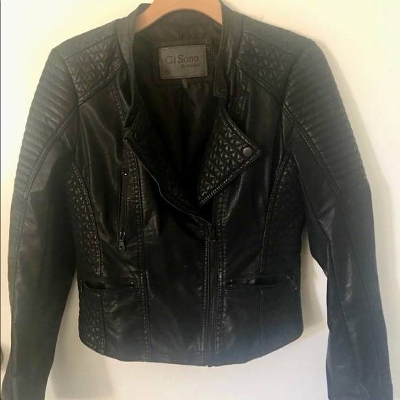 Ci Sono Black Moto jacket, M - Picture 4 of 6